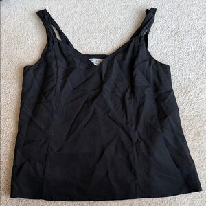 Amour Vert Black Double-Strap V-Neck Camisole